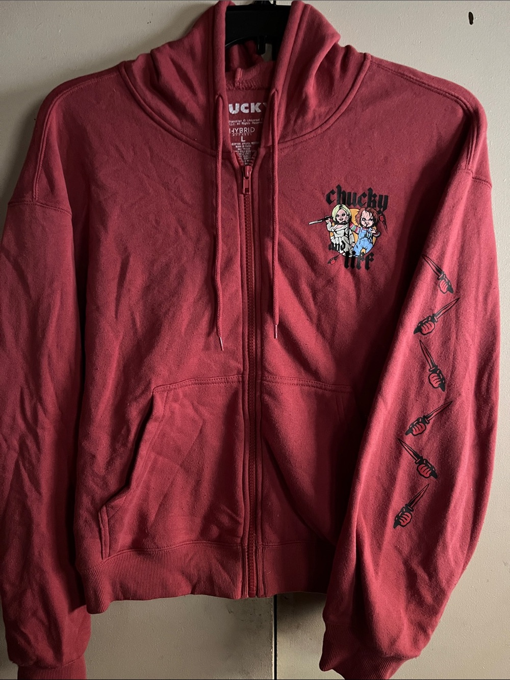 Chucky & Tiffany Zip up Sweater